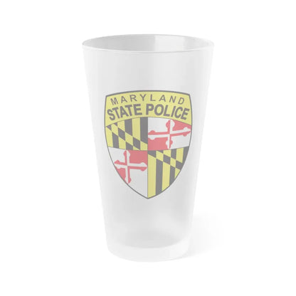 Maryland State Police - Frosted Pint Glass 16oz 16oz Frosted - Go Mug Yourself