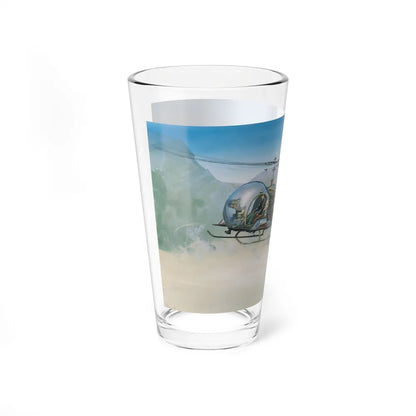 MASH Helicopter Model (Magazine Illustration) Pint Glass 16oz-Go Mug Yourself