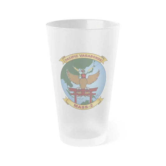 MASS 2 Pacific Vagabonds (USMC) Frosted Pint Glass 16oz Default Title - Go Mug Yourself