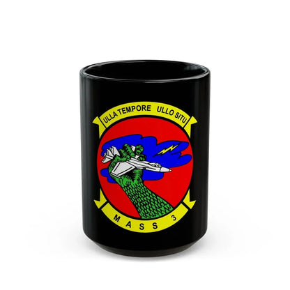 MASS 3 Squadron (USMC) Black Coffee Mug 15oz - Go Mug Yourself