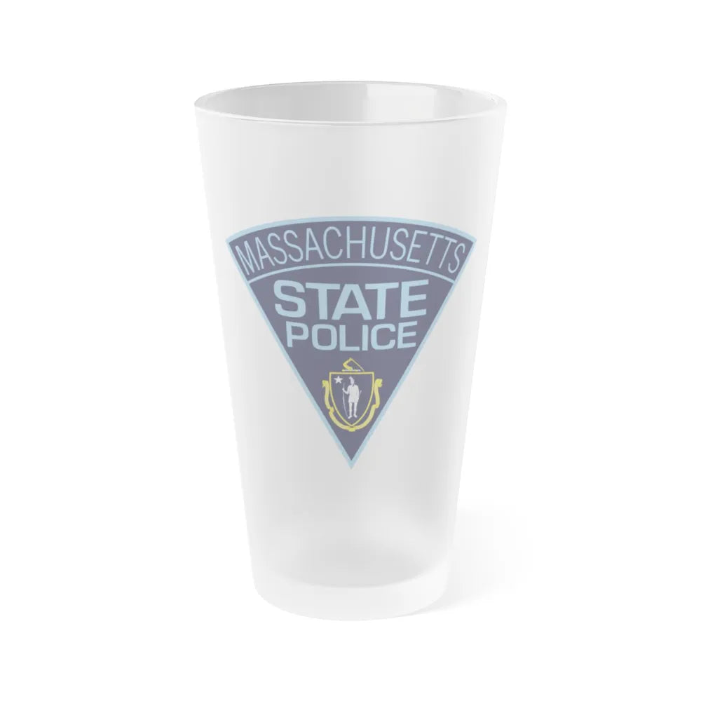 Massachusetts State Police - Frosted Pint Glass 16oz-16oz-Frosted-Go Mug Yourself