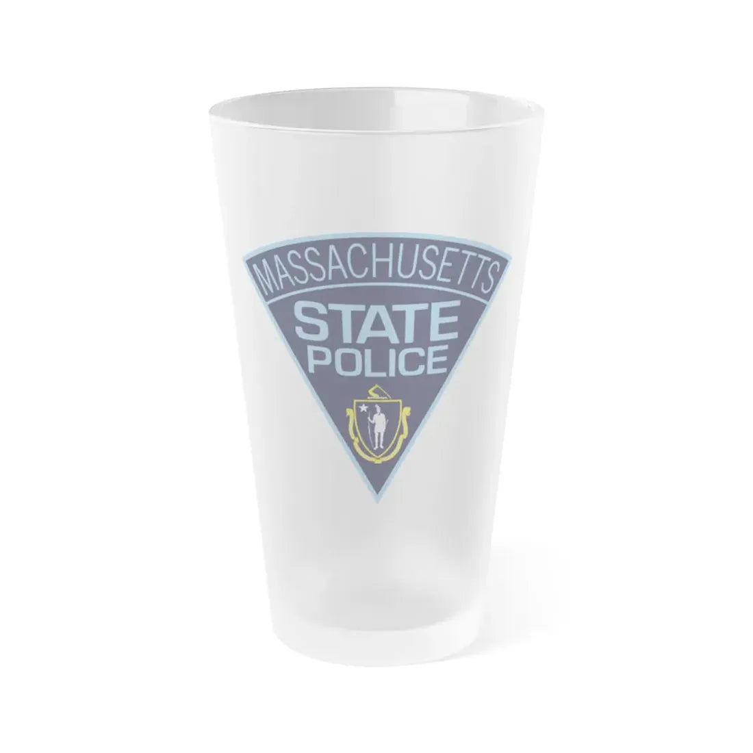 Massachusetts State Police - Frosted Pint Glass 16oz 16oz Frosted - Go Mug Yourself