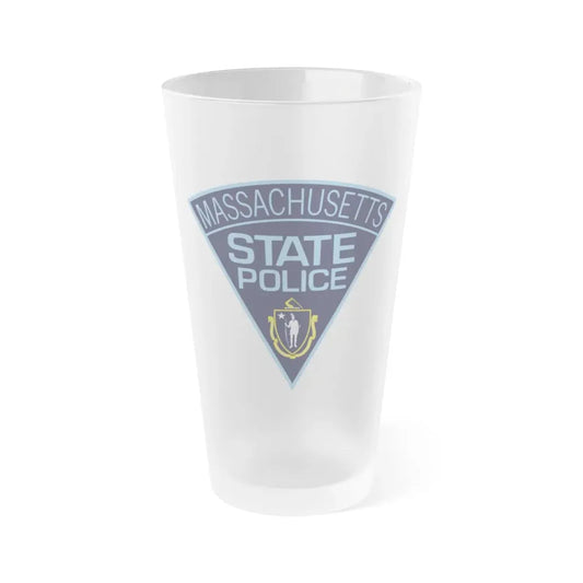 Massachusetts State Police - Frosted Pint Glass 16oz 16oz Frosted - Go Mug Yourself