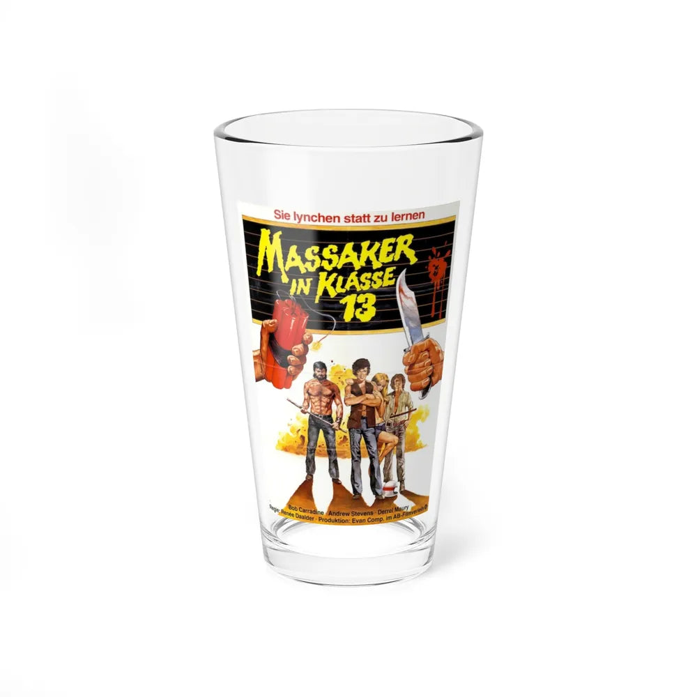 MASSACRE AT CENTRAL HIGH (GERMAN) 1976 Movie Poster - Pint Glass 16oz-16oz-Go Mug Yourself