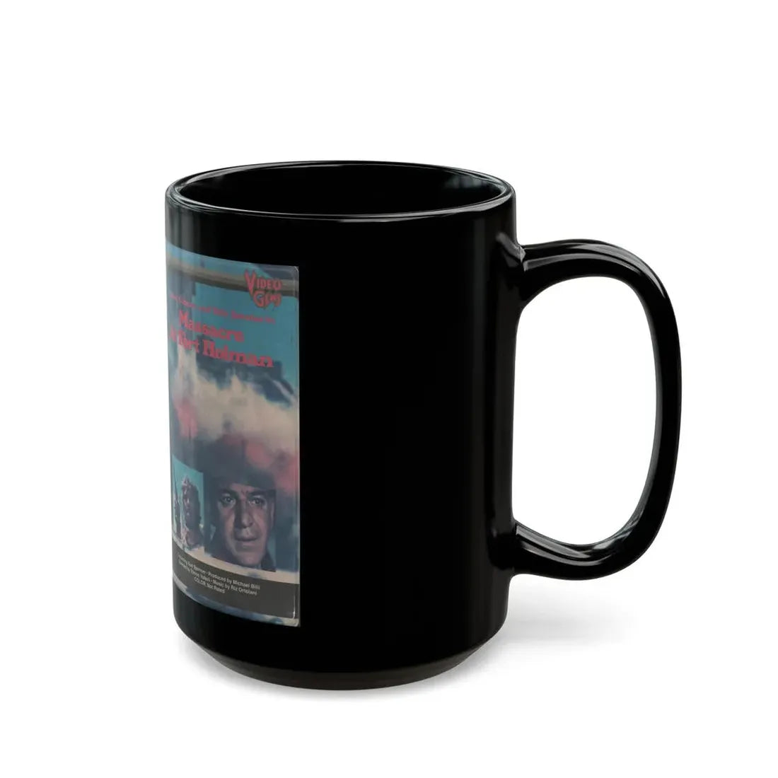 MASSACRE AT FORT HOLMAN (VHS COVER) - Black Coffee Mug - Go Mug Yourself