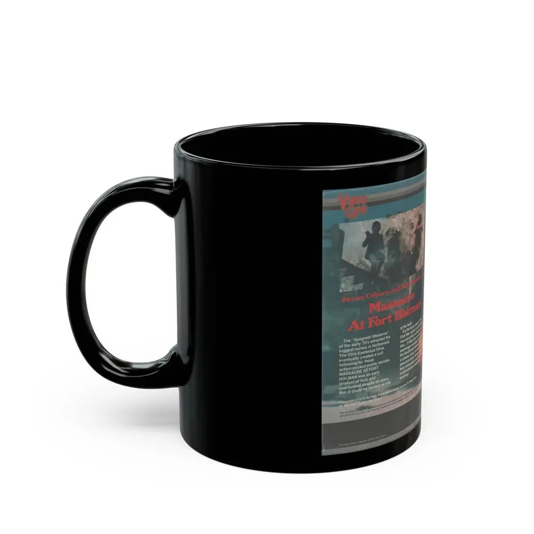MASSACRE AT FORT HOLMAN (VHS COVER) - Black Coffee Mug - Go Mug Yourself