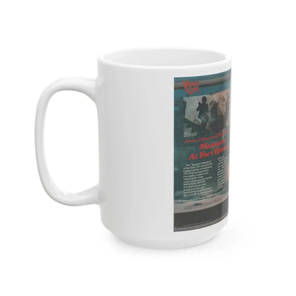 MASSACRE AT FORT HOLMAN (VHS COVER) - White Coffee Mug - Go Mug Yourself
