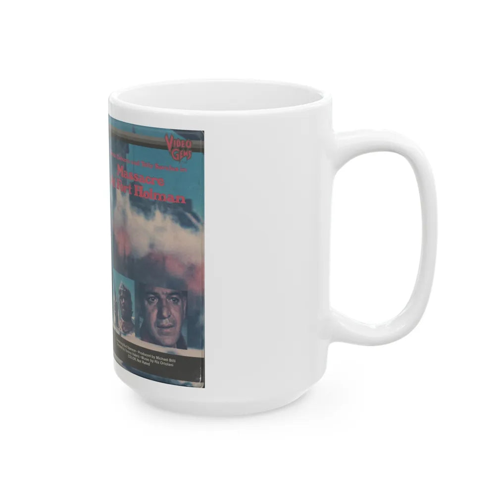 MASSACRE AT FORT HOLMAN (VHS COVER) - White Coffee Mug-Go Mug Yourself