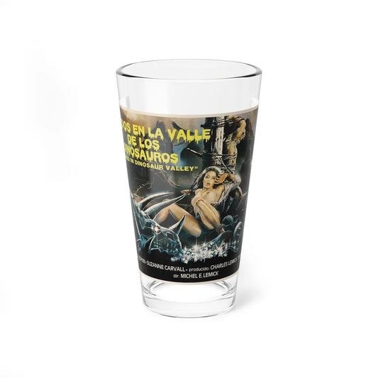 MASSACRE IN DINOSAUR VALLEY 1985 Movie Poster - Pint Glass 16oz 16oz - Go Mug Yourself