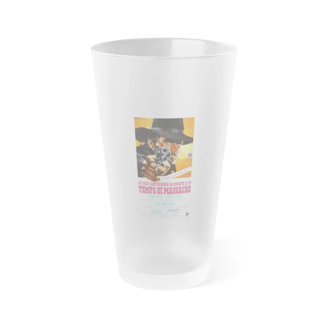 MASSACRE TIME 1966 Movie Poster - Frosted Pint Glass 16oz 16oz Frosted - Go Mug Yourself