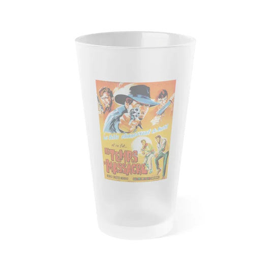 MASSACRE TIME (3) 1966 Movie Poster - Frosted Pint Glass 16oz 16oz Frosted - Go Mug Yourself