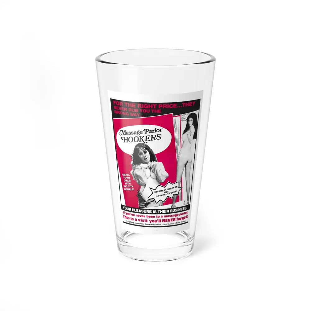 MASSAGE PARLOR HOOKERS 1972 Movie Poster - Pint Glass 16oz-16oz-Go Mug Yourself