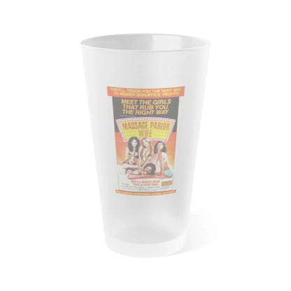 MASSAGE PARLOR WIFE 1975 Movie Poster - Frosted Pint Glass 16oz-16oz-Frosted-Go Mug Yourself