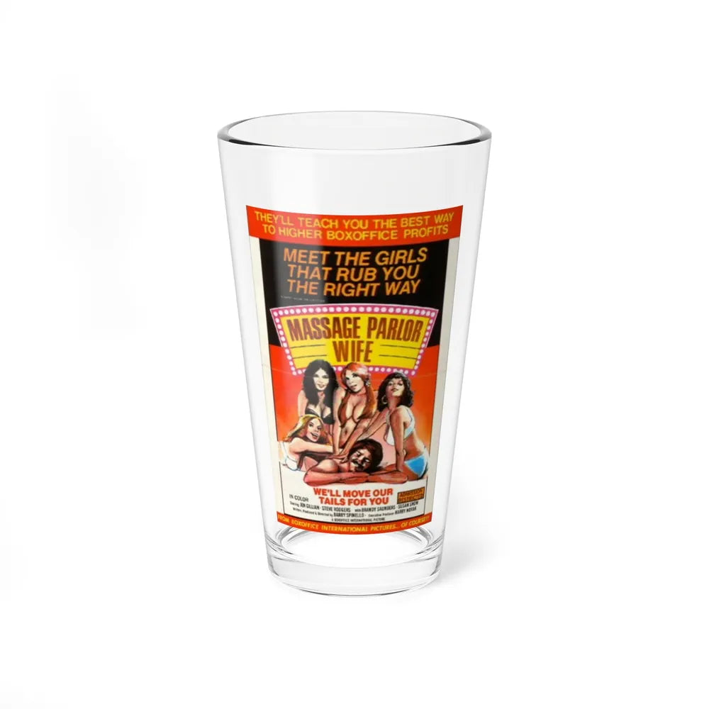 MASSAGE PARLOR WIFE 1975 Movie Poster - Pint Glass 16oz-16oz-Go Mug Yourself