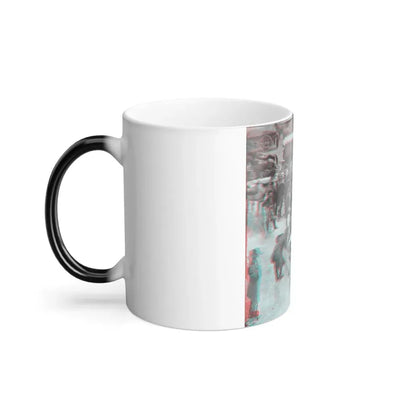 Massaponax Church, Va.  Council of War   Gen. Ulysses S. Grant Examining Map Held by Gen. George G. Meade During the Civil War (U.S. Civil War) Color Changing Coffee Mug 11oz - Go Mug Yourself