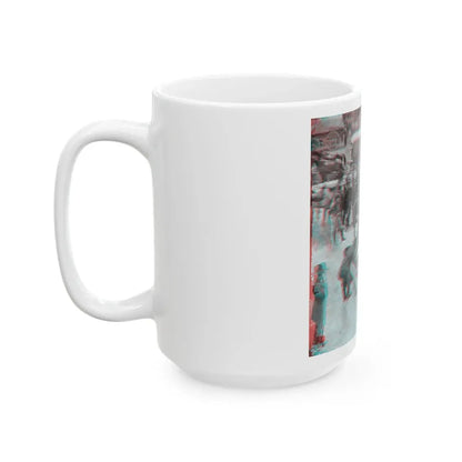 Massaponax Church, Va.  Council Of War   Gen. Ulysses S. Grant Examining Map Held By Gen. George G. Meade During The Civil War (U.S. Civil War) White Coffee Mug - Go Mug Yourself