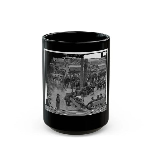 Massaponax Church, Va.  Council Of War   Gen. Ulysses S. Grant Examining Map Held By Gen. George G. Meade (U.S. Civil War) Black Coffee Mug 15oz - Go Mug Yourself
