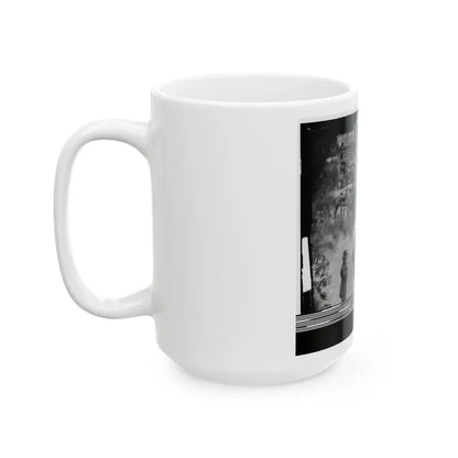 Massaponax Church, Va.  Council Of War   Gen. Ulysses S. Grant Examining Map Held By Gen. George G. Meade (U.S. Civil War) White Coffee Mug - Go Mug Yourself