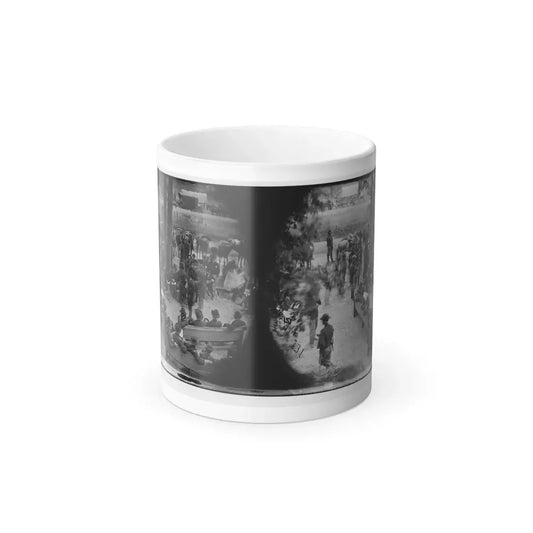 Massaponax Church, Va.  Council of War   Gen. Ulysses S. Grant (Left End of Bench Nearest Tree) Writing a Dispatch (U.S. Civil War) Color Changing Coffee Mug 11oz Default Title 11oz - Go Mug Yourself