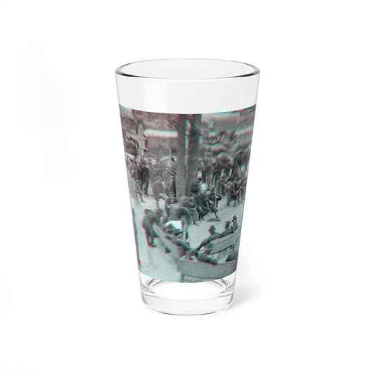 Massaponax Church, Va. Council Of War Gen. Ulysses S. Grant Examining Map Held By Gen. George G. Meade During The Civil War (U.S. Civil War) Pint Glass 16oz-16oz-Go Mug Yourself