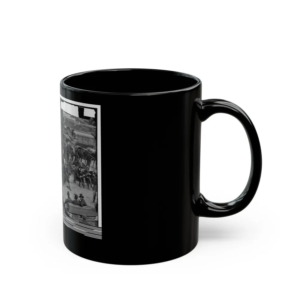 Massaponax Church, Va. Council Of War Gen. Ulysses S. Grant Examining Map Held By Gen. George G. Meade (U.S. Civil War) Black Coffee Mug-Go Mug Yourself