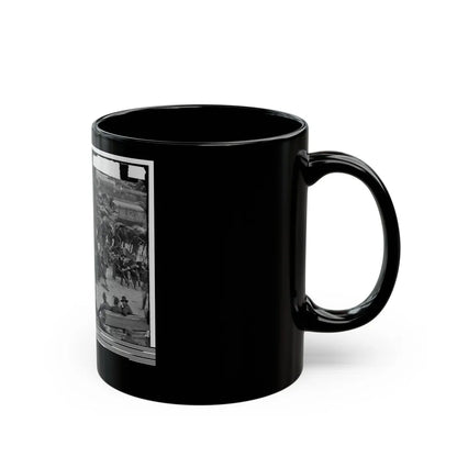 Massaponax Church, Va. Council Of War Gen. Ulysses S. Grant Examining Map Held By Gen. George G. Meade (U.S. Civil War) Black Coffee Mug-Go Mug Yourself