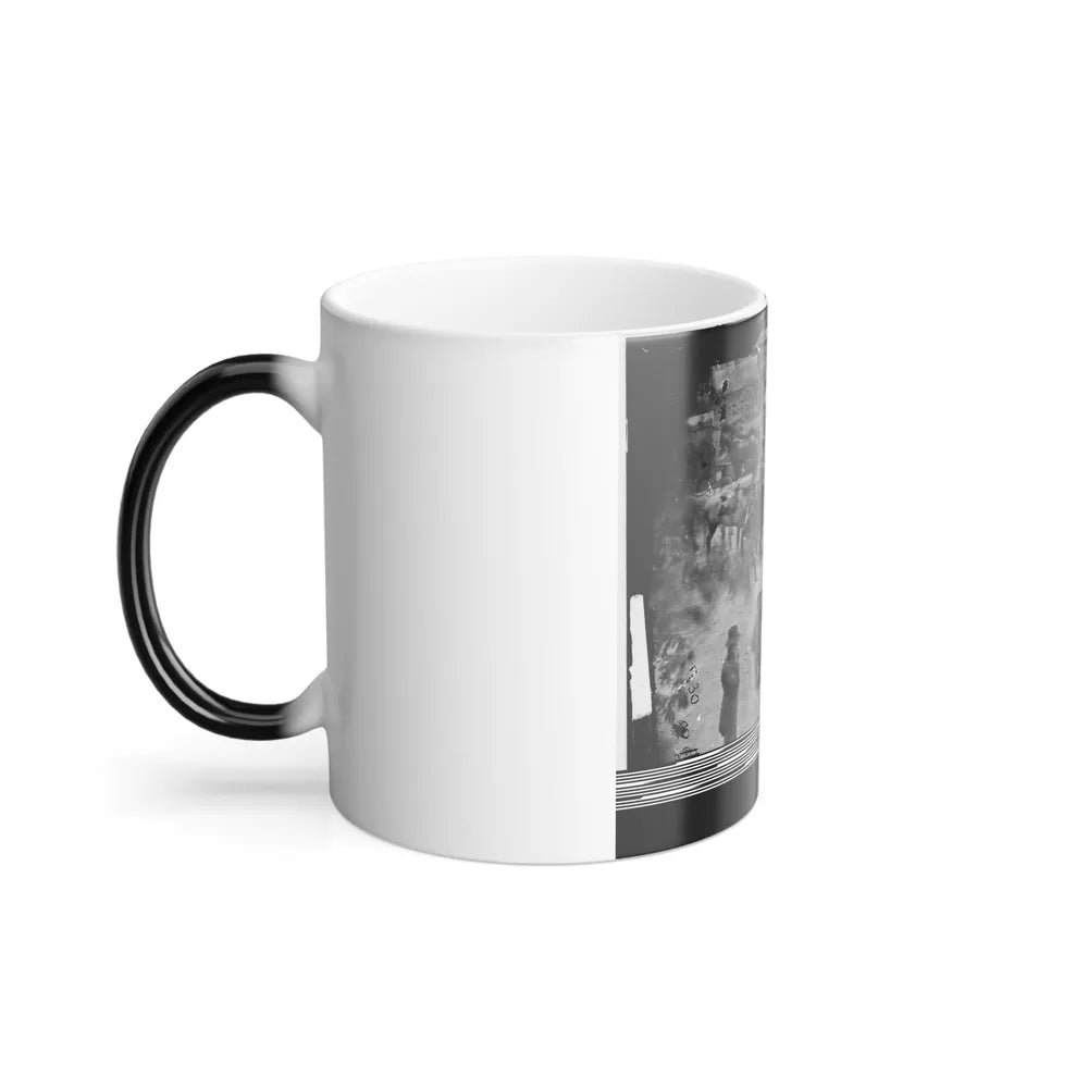 Massaponax Church, Va. Council of War Gen. Ulysses S. Grant Examining Map Held by Gen. George G. Meade (U.S. Civil War) Color Changing Coffee Mug 11oz-Go Mug Yourself