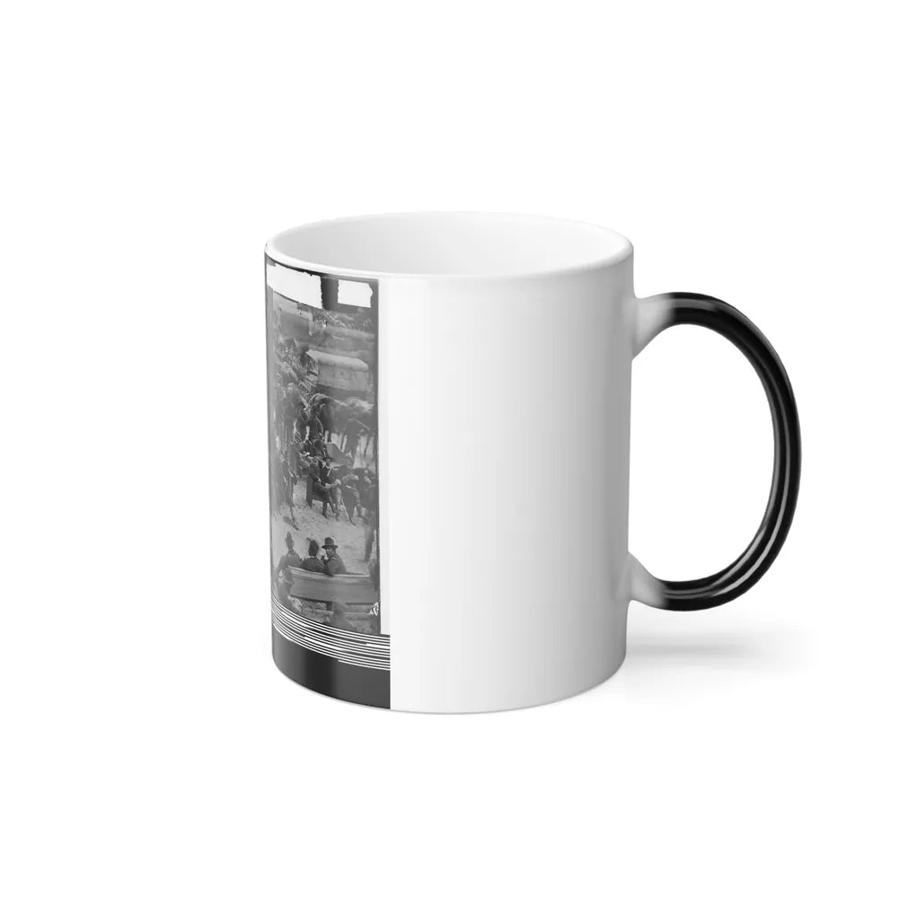 Massaponax Church, Va. Council of War Gen. Ulysses S. Grant Examining Map Held by Gen. George G. Meade (U.S. Civil War) Color Changing Coffee Mug 11oz-Go Mug Yourself