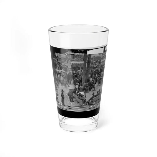 Massaponax Church, Va. Council Of War Gen. Ulysses S. Grant Examining Map Held By Gen. George G. Meade (U.S. Civil War) Pint Glass 16oz-16oz-Go Mug Yourself