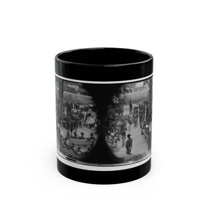 Massaponax Church, Va. Council Of War Gen. Ulysses S. Grant (Left End Of Bench Nearest Tree) Writing A Dispatch (U.S. Civil War) Black Coffee Mug-11oz-Go Mug Yourself