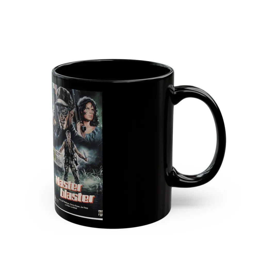 MASTER BLASTER ACTION (VHS COVER) - Black Coffee Mug-Go Mug Yourself