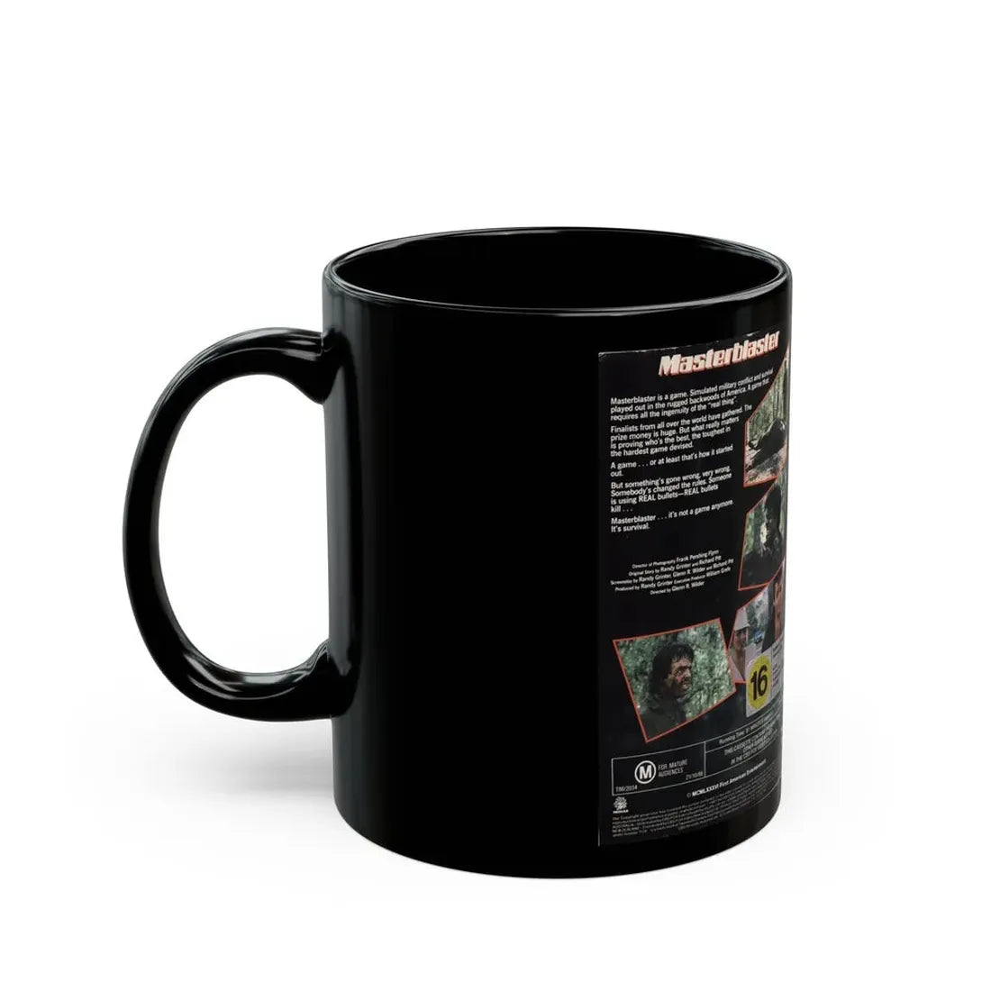 MASTER BLASTER ACTION (VHS COVER) - Black Coffee Mug - Go Mug Yourself