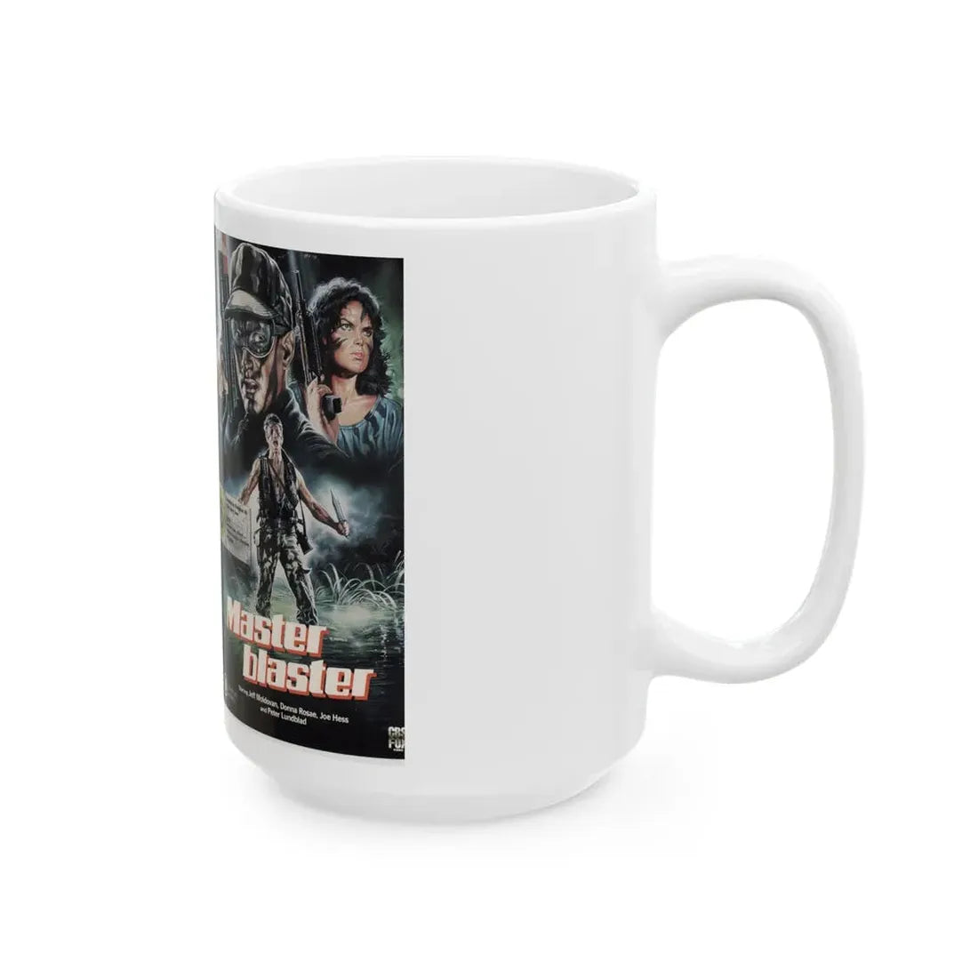MASTER BLASTER ACTION (VHS COVER) - White Coffee Mug - Go Mug Yourself