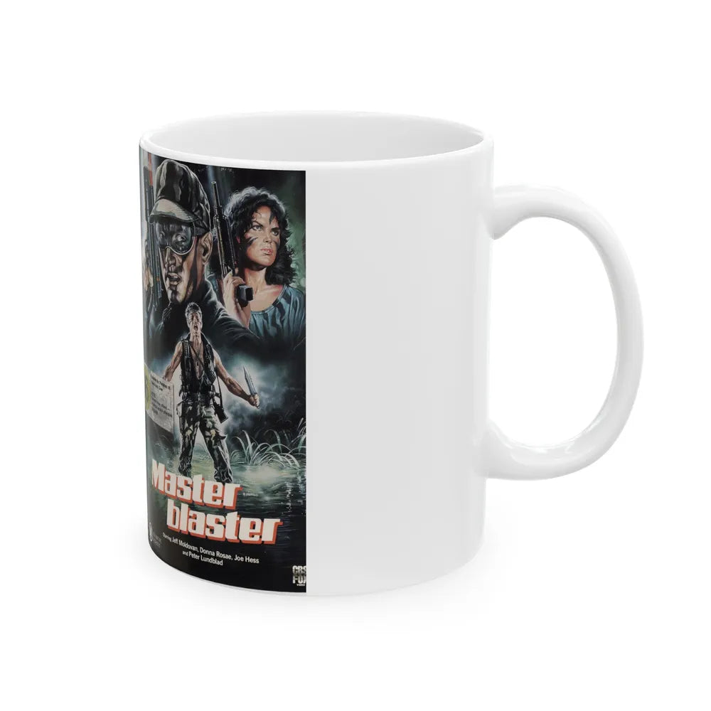 MASTER BLASTER ACTION (VHS COVER) - White Coffee Mug-Go Mug Yourself