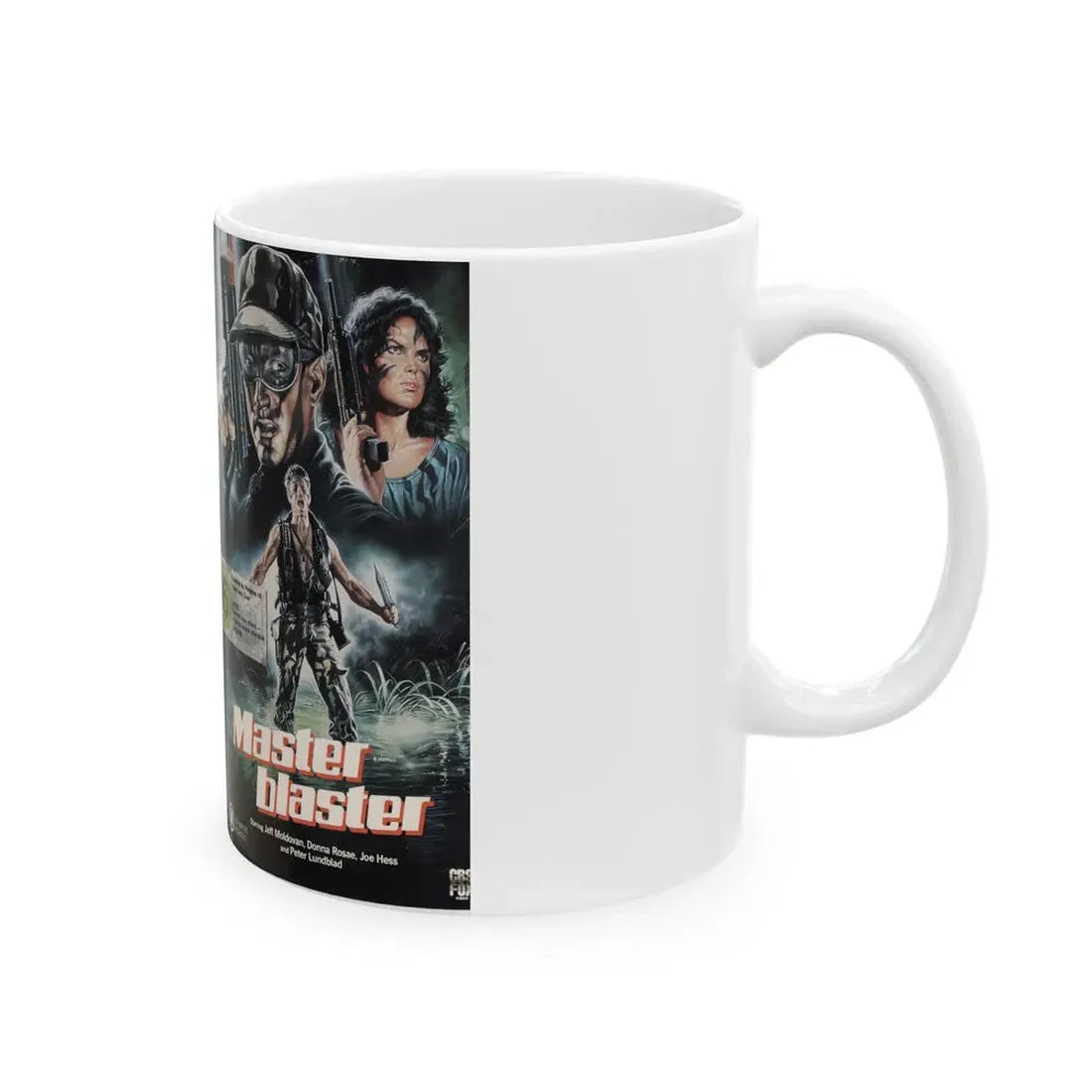 MASTER BLASTER ACTION (VHS COVER) - White Coffee Mug - Go Mug Yourself