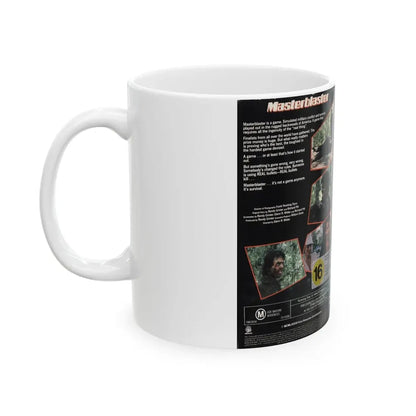 MASTER BLASTER ACTION (VHS COVER) - White Coffee Mug - Go Mug Yourself