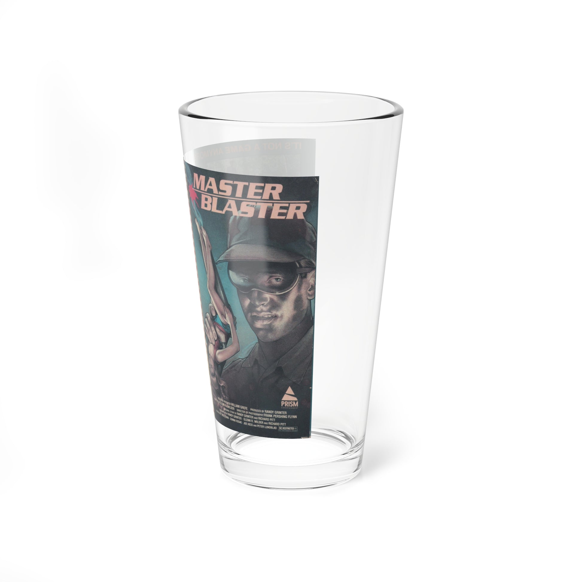 MASTER BLASTER (VHS COVER) Pint Glass 16oz-Go Mug Yourself