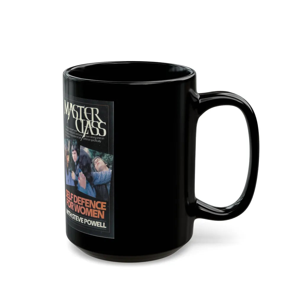 MASTER CLASS SELF DEFENCE FOR WOMEN WITH STEVE POWELL (VHS COVER) - Black Coffee Mug-Go Mug Yourself