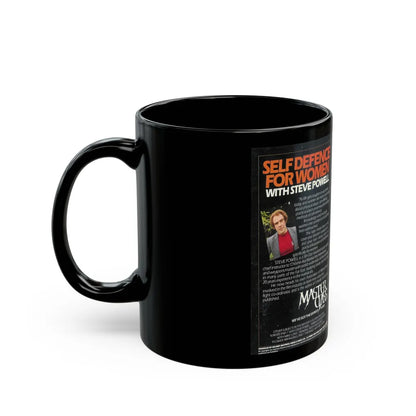 MASTER CLASS SELF DEFENCE FOR WOMEN WITH STEVE POWELL (VHS COVER) - Black Coffee Mug-Go Mug Yourself