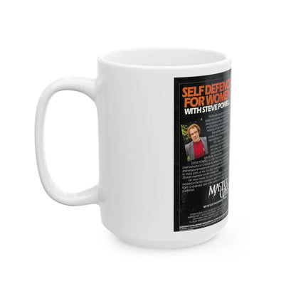 MASTER CLASS SELF DEFENCE FOR WOMEN WITH STEVE POWELL (VHS COVER) - White Coffee Mug-Go Mug Yourself