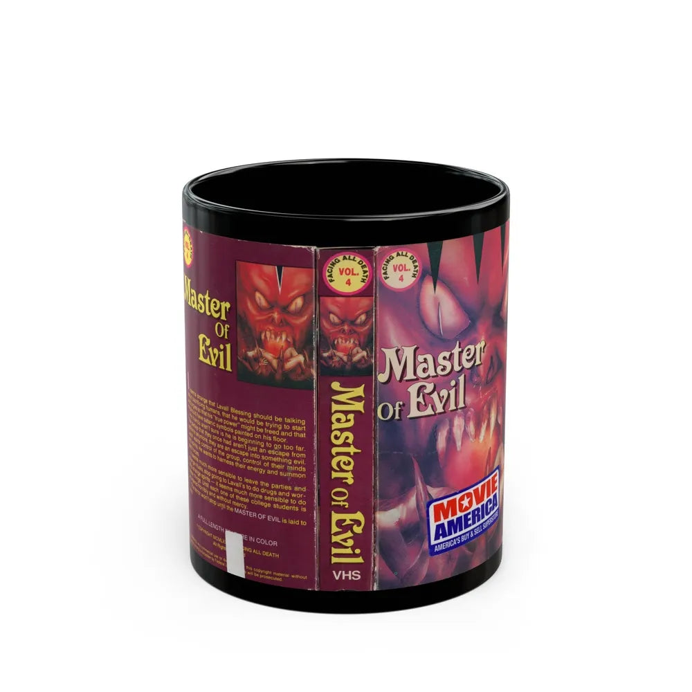 MASTER OF EVIL (VHS COVER) - Black Coffee Mug-11oz-Go Mug Yourself