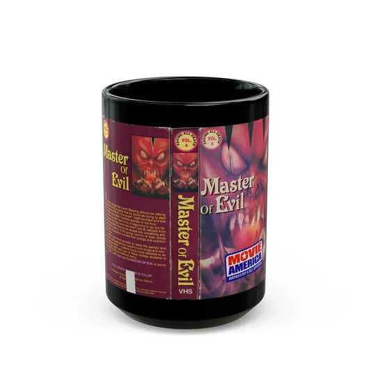 MASTER OF EVIL (VHS COVER) - Black Coffee Mug 15oz - Go Mug Yourself