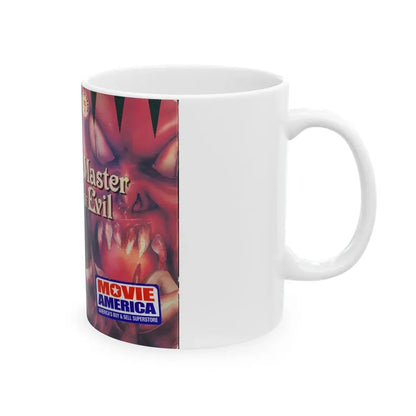MASTER OF EVIL (VHS COVER) - White Coffee Mug - Go Mug Yourself