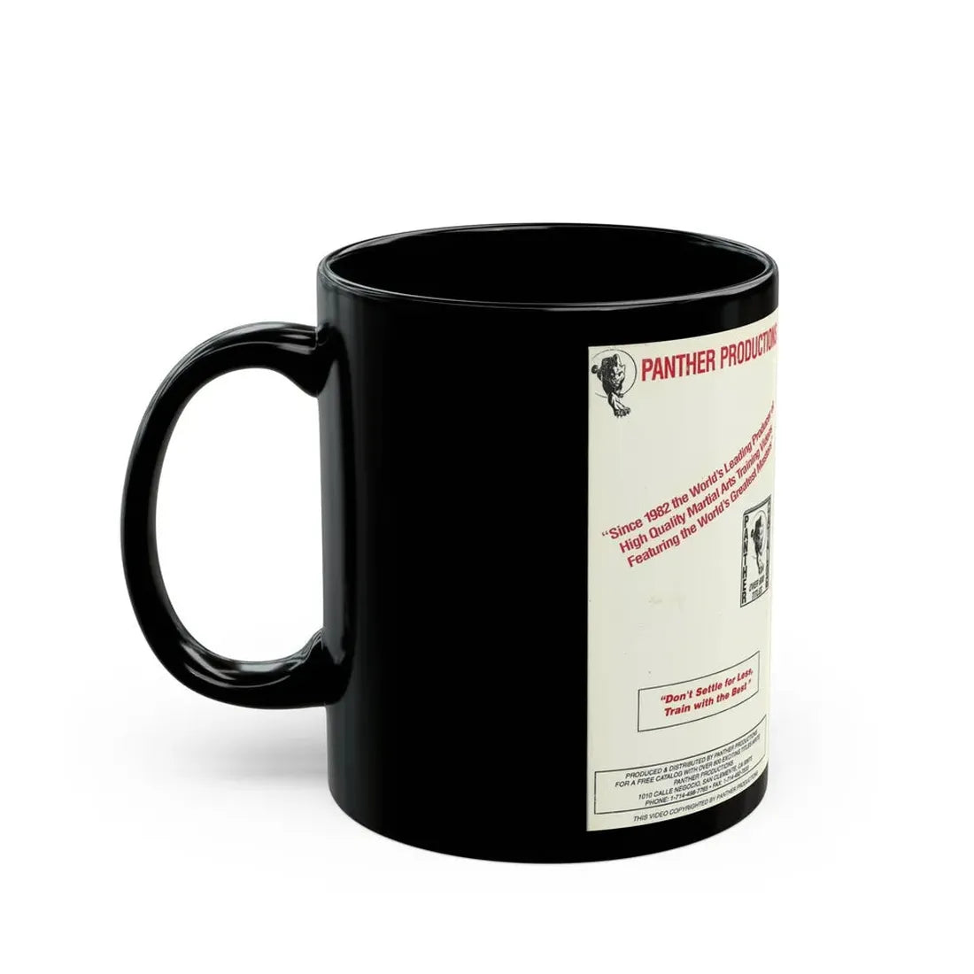 MASTERING THE BROADSWORD STARRING MASTER ERIC LEE (VHS COVER) - Black Coffee Mug - Go Mug Yourself