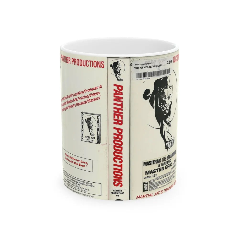 MASTERING THE BROADSWORD STARRING MASTER ERIC LEE (VHS COVER) - White Coffee Mug-11oz-Go Mug Yourself