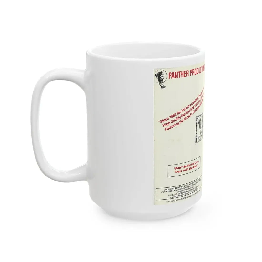 MASTERING THE BROADSWORD STARRING MASTER ERIC LEE (VHS COVER) - White Coffee Mug - Go Mug Yourself