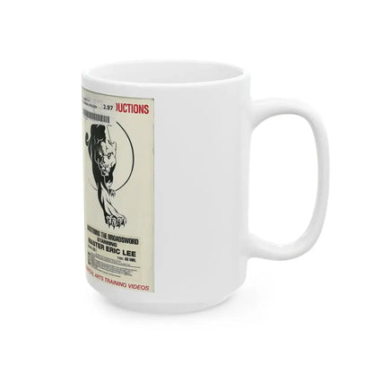 MASTERING THE BROADSWORD STARRING MASTER ERIC LEE (VHS COVER) - White Coffee Mug - Go Mug Yourself