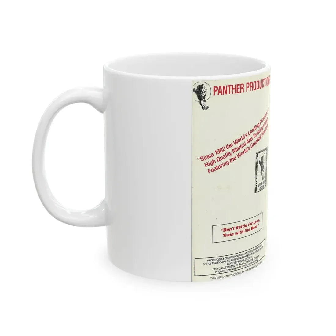 MASTERING THE BROADSWORD STARRING MASTER ERIC LEE (VHS COVER) - White Coffee Mug - Go Mug Yourself