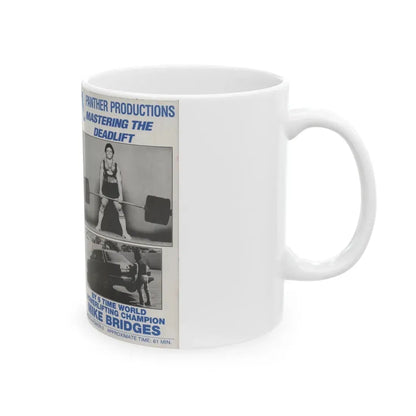 MASTERING THE DEADLIFT PANTHER PRODUCTIONS (VHS COVER) - White Coffee Mug - Go Mug Yourself