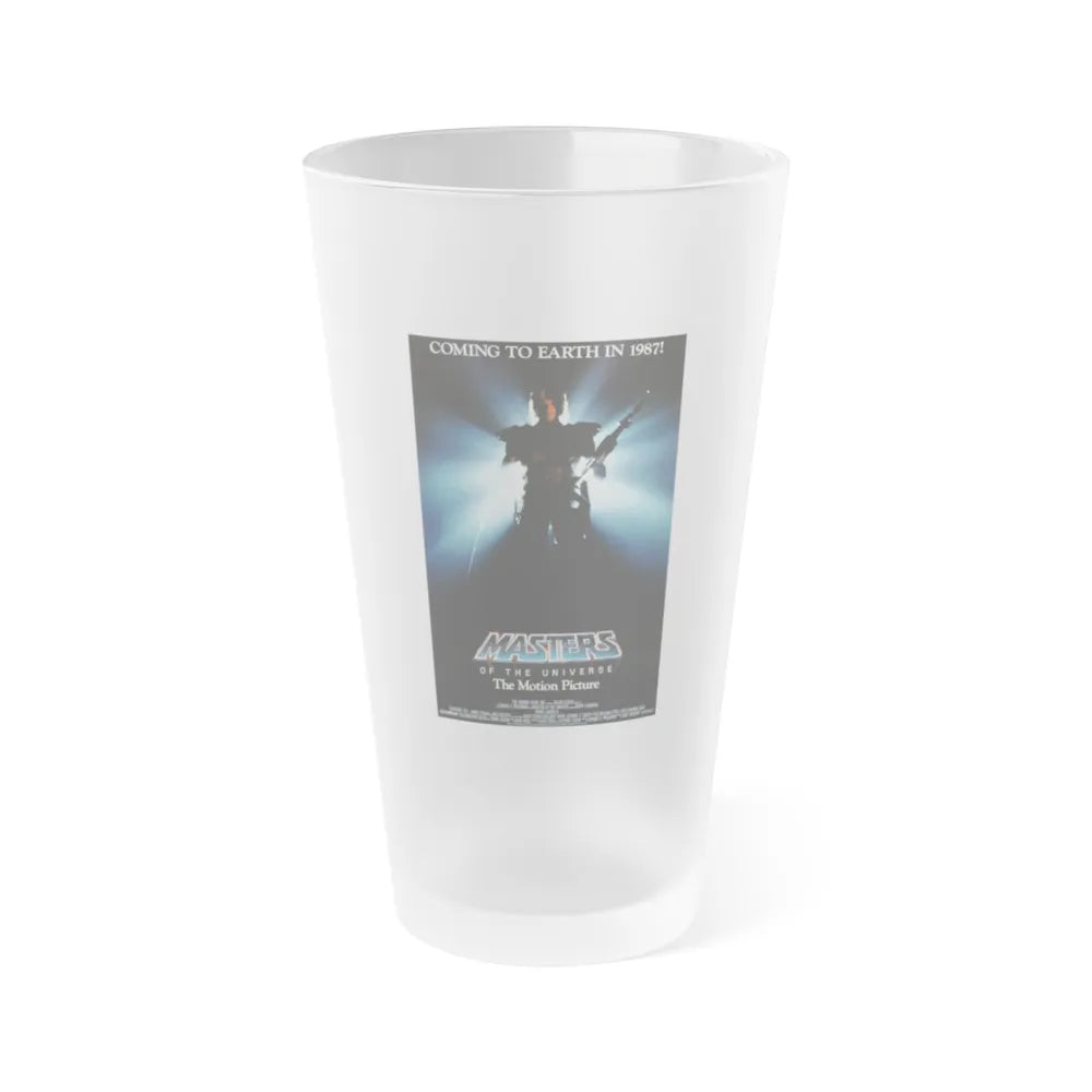 MASTERS OF THE UNIVERSE (TEASER) 1987 Movie Poster - Frosted Pint Glass 16oz-16oz-Frosted-Go Mug Yourself